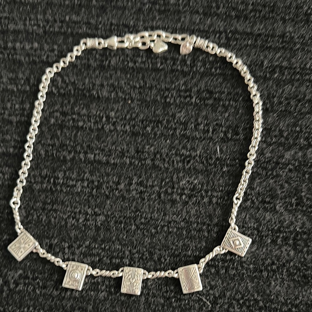 Retired Brighton Silver Tile Necklace